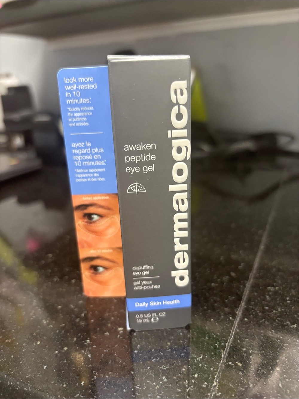 dermalogica Awaken Peptide Eye Gel — Black and Blue Packaging
